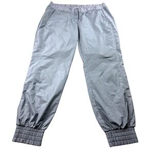 adidas‎ Stella McCartney Track Pants M Gray Joggers Elastic Cuff Zip Pockets